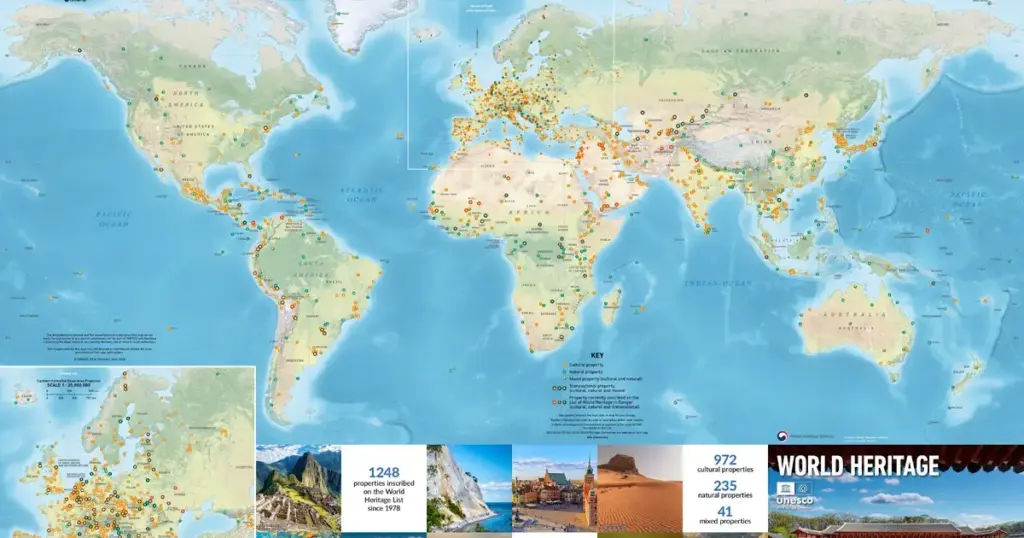 Mapping Humanity’s Crown Jewels: UNESCO Releases the Definitive 2024–2025 World Heritage Map Highlighting 1,248 Global Treasures